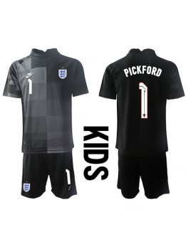 Billige England Jordan Pickford #1 Keeper Hjemmedraktsett Barn VM 2022 Kortermet (+ Korte bukser)